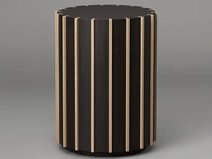 FIN TALL - Wood veneer high side table _ Articolo Studio